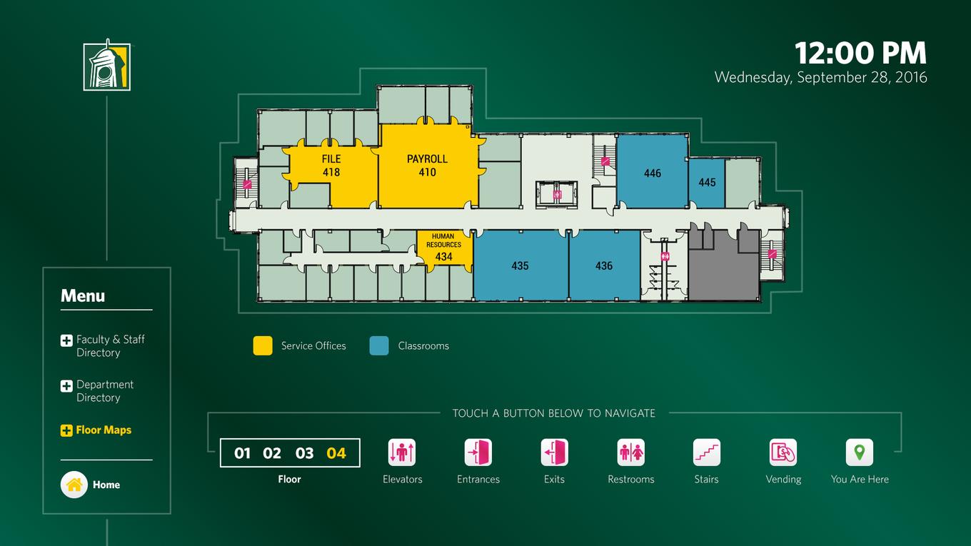 Fourth Floor Map